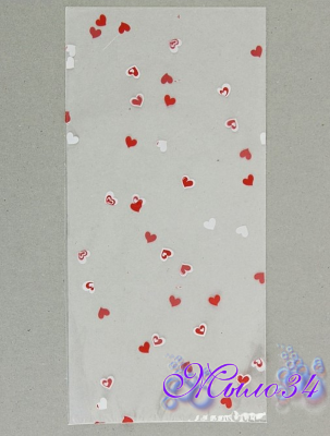 Пакет подарочный "Валентинка" 15*30 см, 2-х цветный рисунок