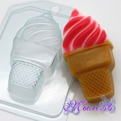 Пластиковая форма Мороженое/Мягкое в стаканчике