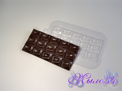 Пластиковая форма для шоколада Плитка Люкс
