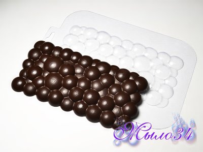 Пластиковая форма для шоколада Плитка Пузырьки