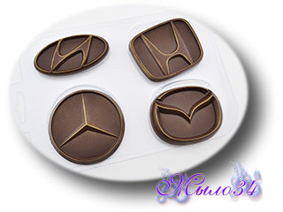 Пластиковая форма для шоколада Авто эмблемы 2