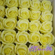 Роза из мыла (пенные розы) Светло-желтые 4,5*6 см, шт