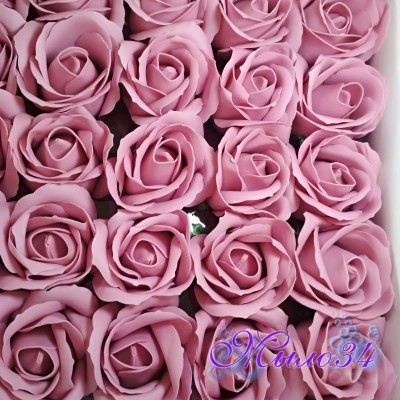 Роза из мыла (пенные розы) Тусклый пурпурный 4,5*6 см, шт
