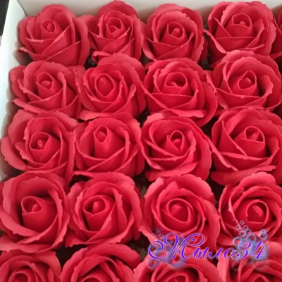 Роза из мыла (пенные розы) Красный 4,5*6 см, шт