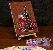 Картина по номерам на холсте с подрамником «Вино» 20×30 см