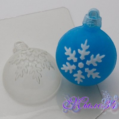 Пластиковая форма для мыла Шар/Снежинка2