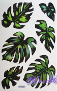 Наклейка пластик интерьерная голография "Пальмовые листья" 50х32 см