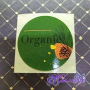 Наклейка Organic, зеленая d=40 мм