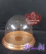 Коробка купольная упаковка, золотое дно, d=90 мм, h = 80 мм, шт