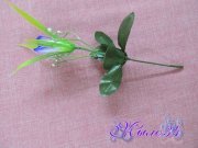 Цветы искусственные, тюльпан белый с фиолетовой каймой