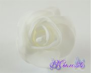 Роза из фоамирана, белый, 4.5 см, шт